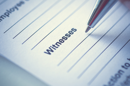 56493803 - hand writing on incedent witnesses form.